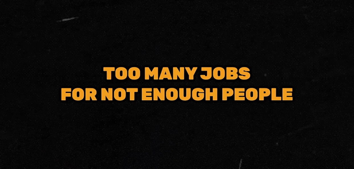 Too many jobs for not enough people