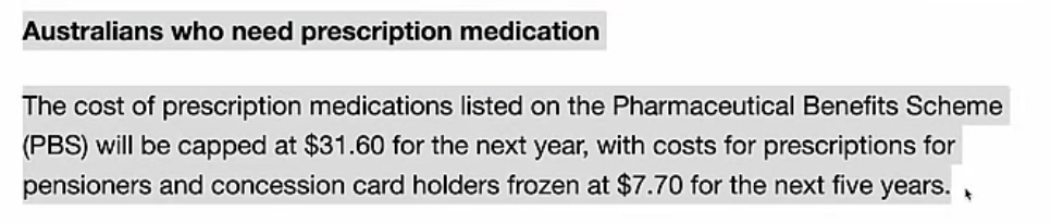 Australians who need medication