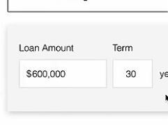Loan amount in 30 years