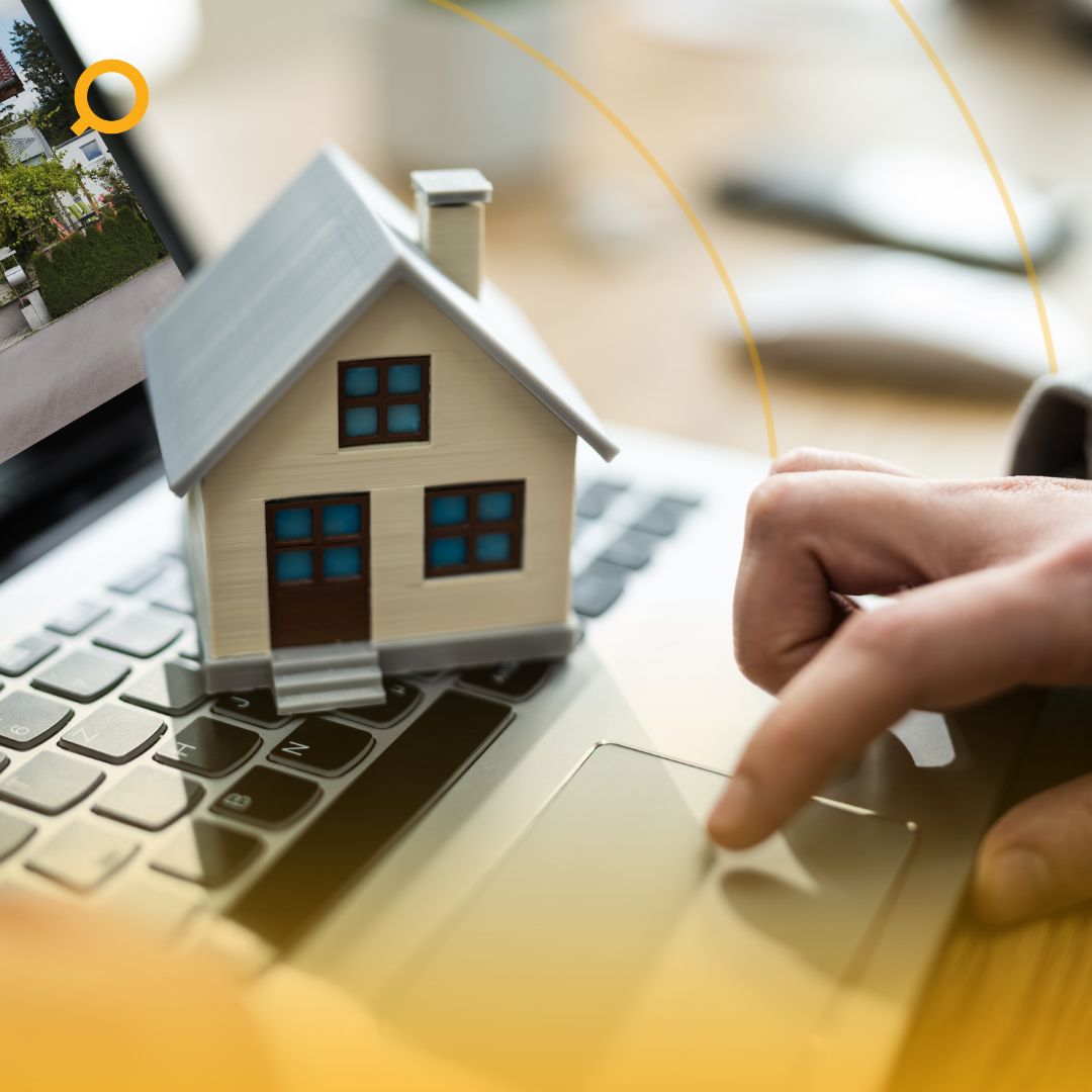 Small house on laptop