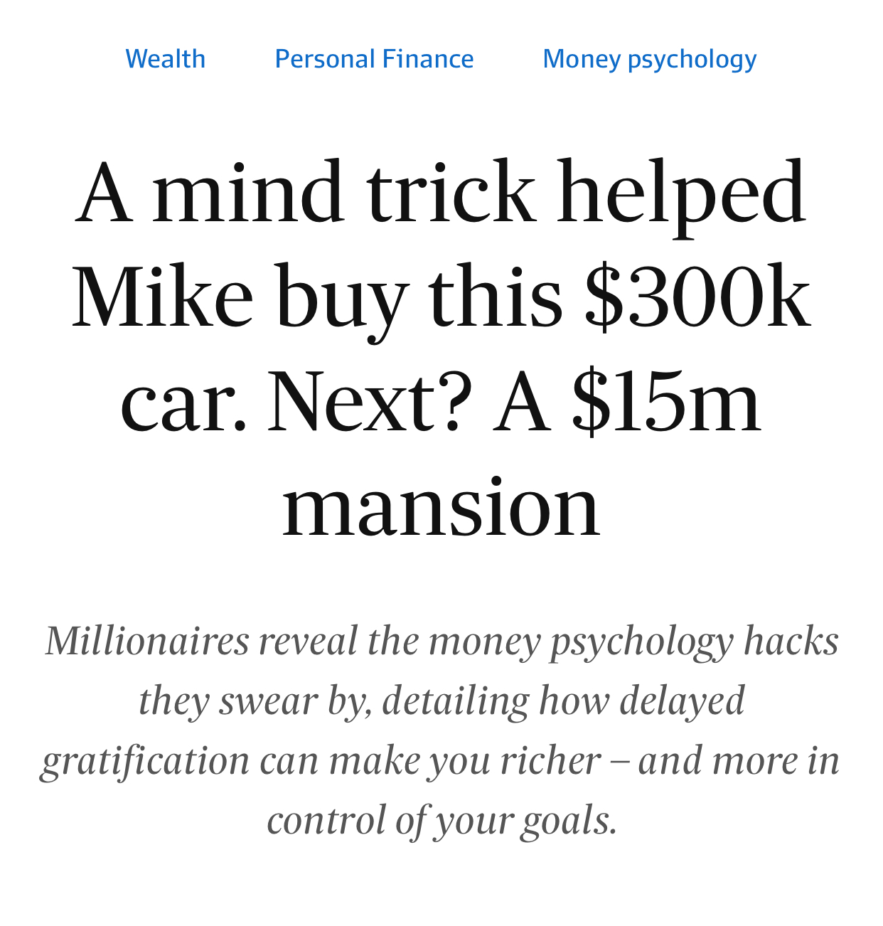 Headline pop up from AFR