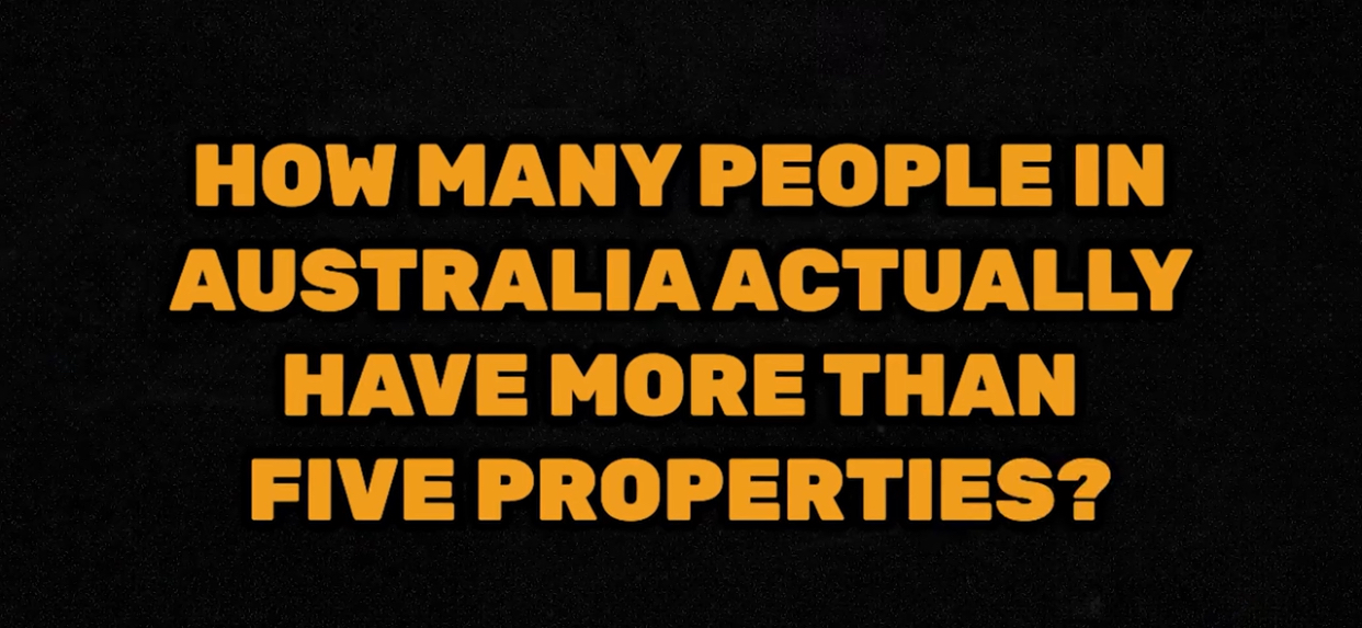 How many people in Australia actually have more than five properties?