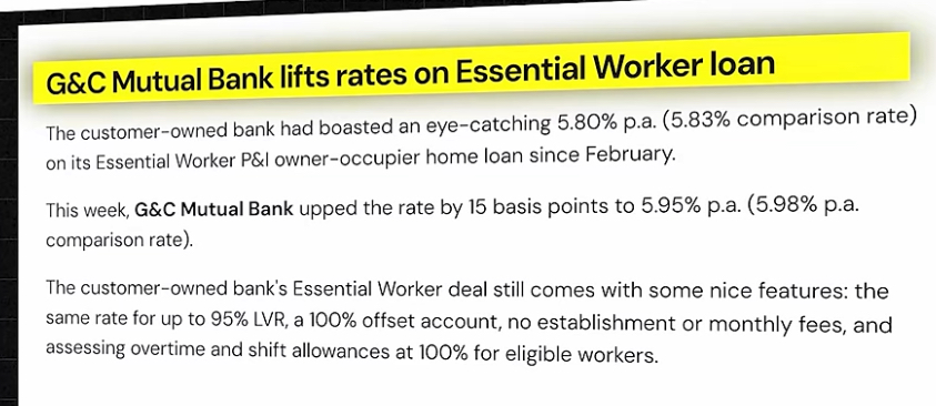 G&C Mutual Bank lifts rates on essential worker loan