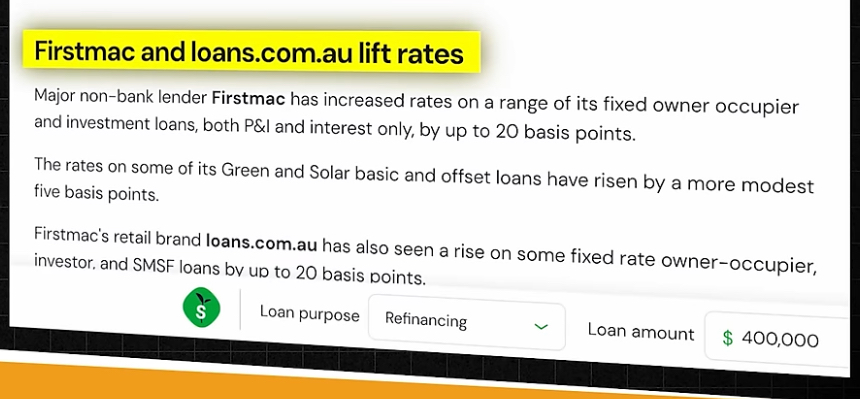 Firstmac and loans.com.au lift rates explained