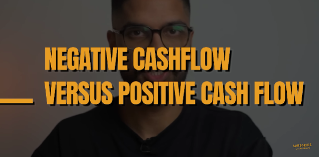 Negative cash flow versus positive cash flow