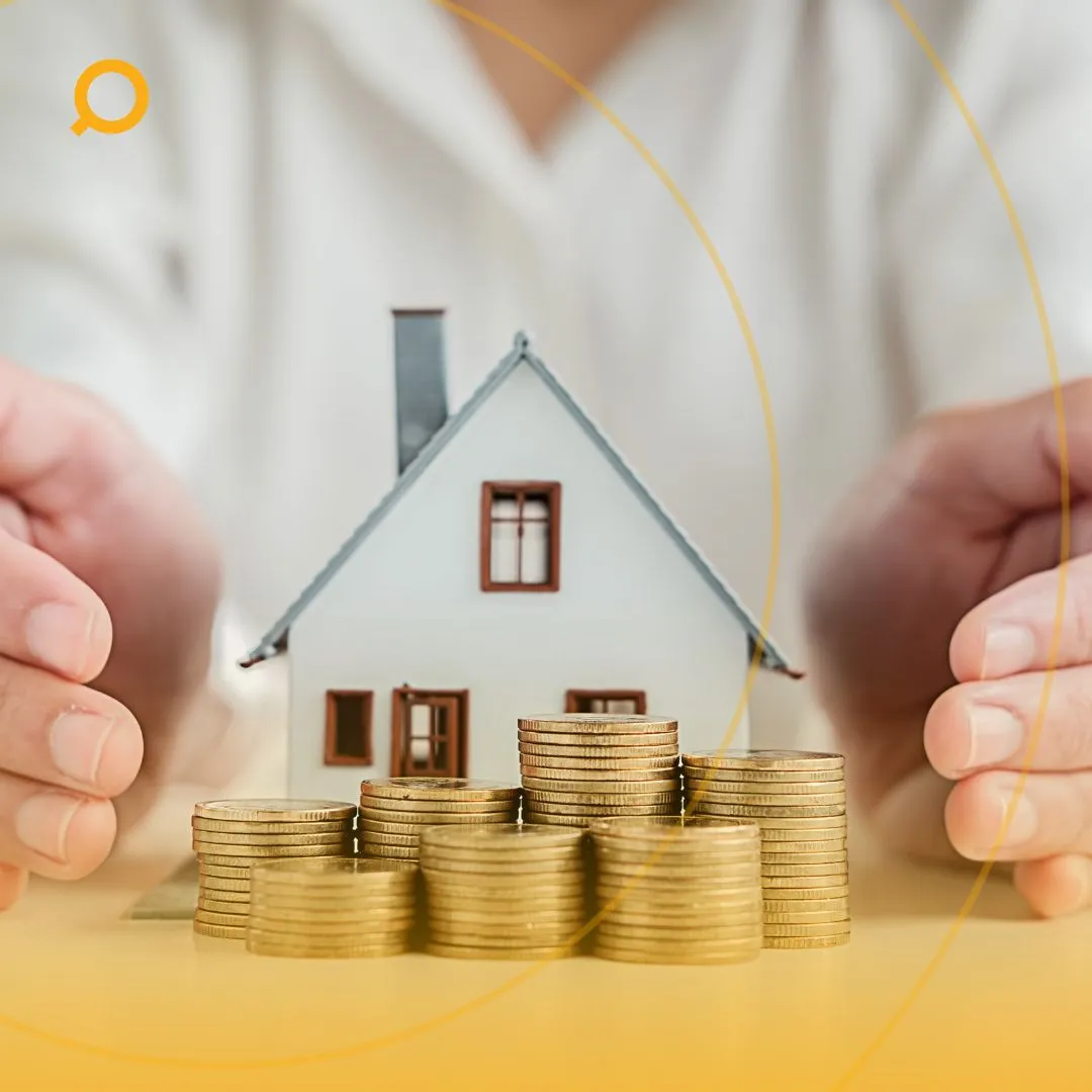 house with coins