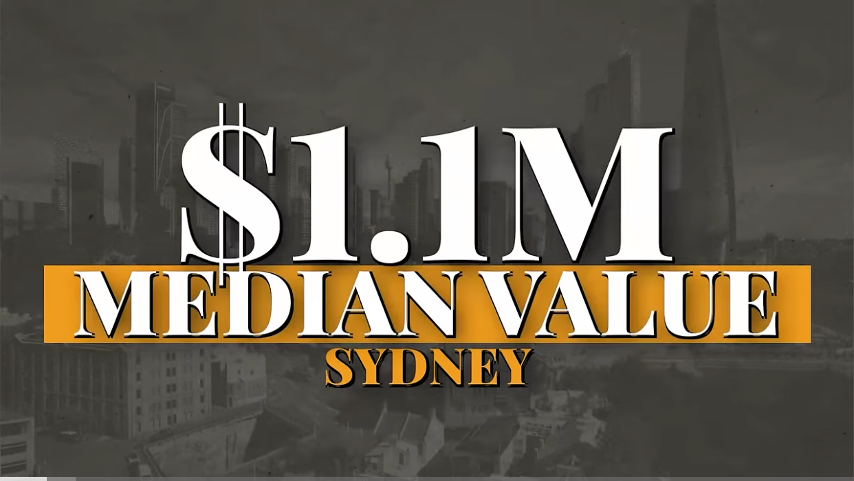 $1.1M median value Sydney