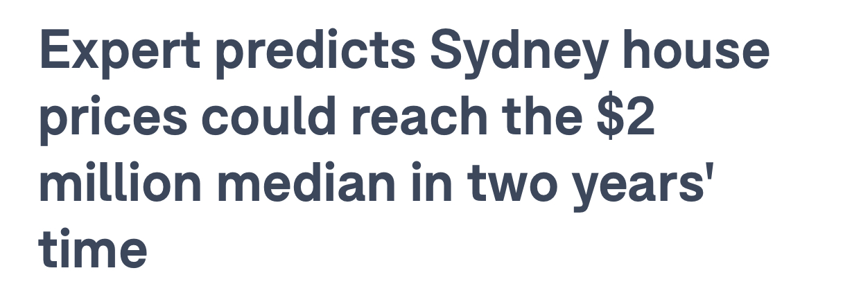 Expert predicts Sydney house prices could reach the $2 million median in two years’ time
