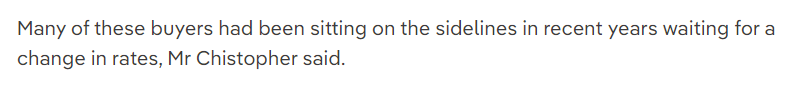 A screenshot of what Mr Christopher said