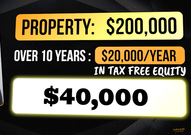 $200,000 over 10 years, that would be $20,000 a year in tax-free equity