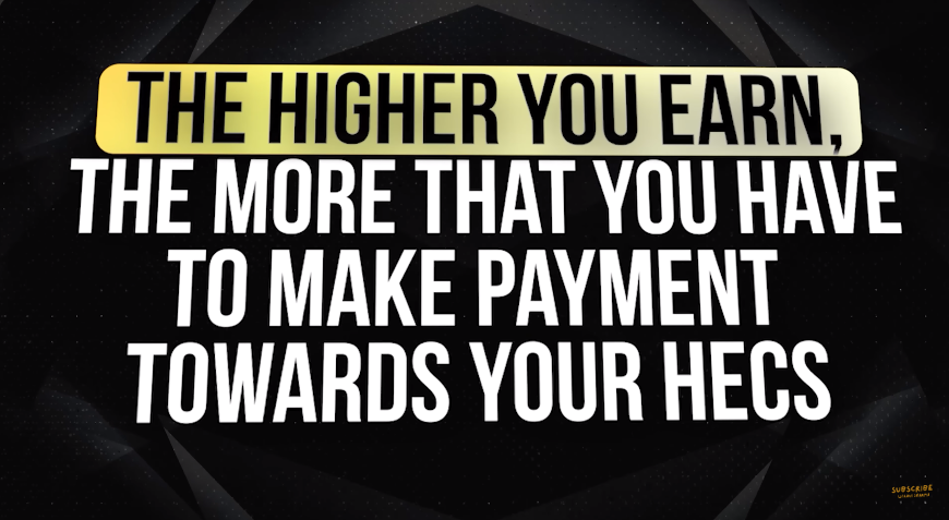 The higher you earn, the more that you have to make repayment towards your hecs