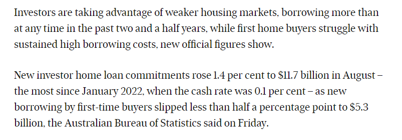 A screenshot on a 2 paragraph part of AFR report
