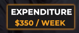Expenditure is $350 per week