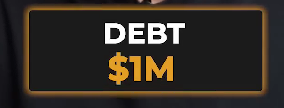 A million dollars worth of debt