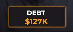 Total debt is 127K