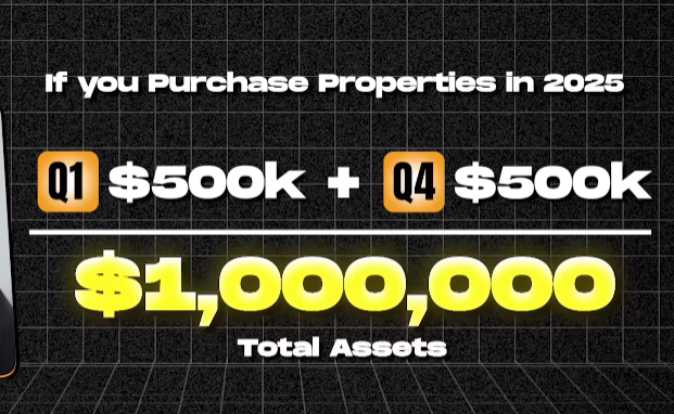 Calculated total assets if you purchase properties in 2025