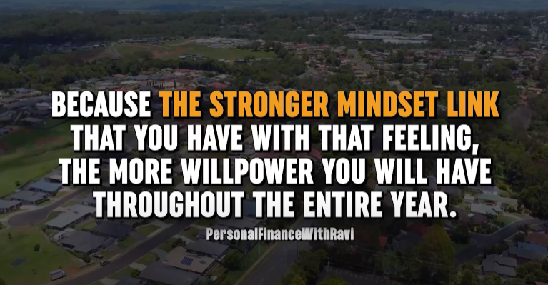 A quote about the stronger your mindset, the more willpower you will have