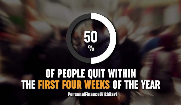 505 of people quit within the first four weeks of the year