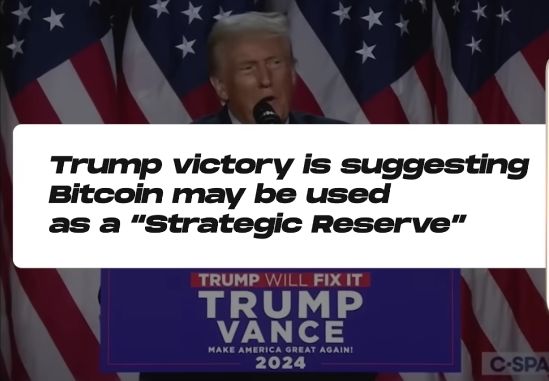 news of Trump suggesting Bitcoin as a strategic reserve