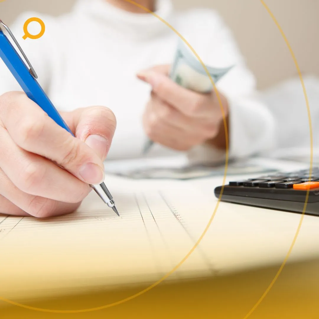 person budgeting and managing investments