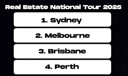 list of cities for the real estate national tour in 2025