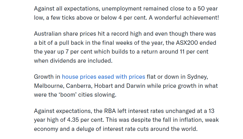 report of low unemployment, ASX200 up, house prices ease, RBA holds rates