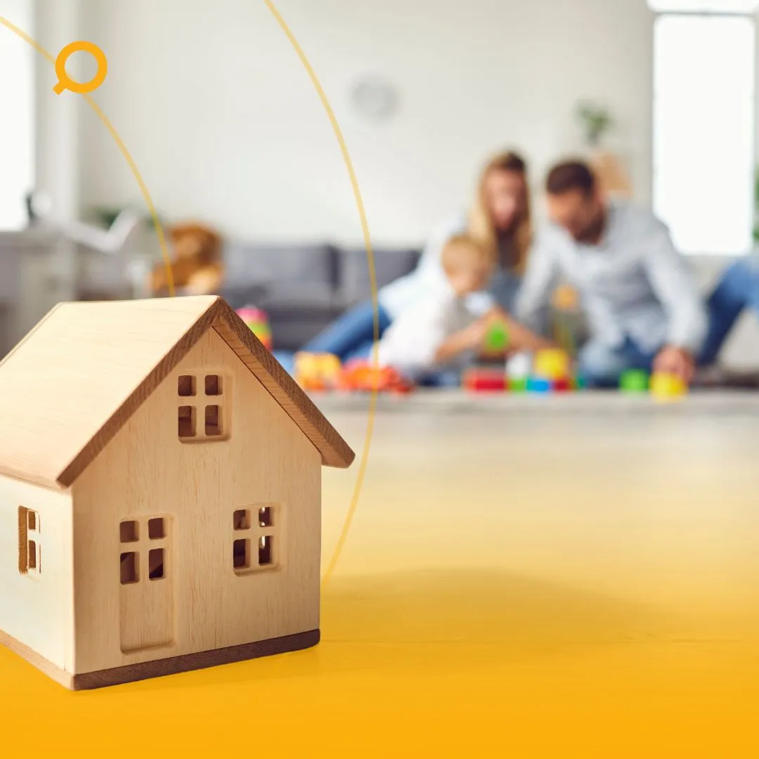 debt-free home model and a family