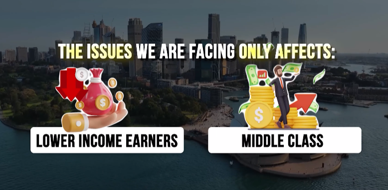 Infographic on financial issues affecting lower income and middle class earners