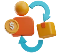 A person with a suitcase and a dollar sign.