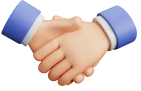 Two hands shaking each other over a black background.